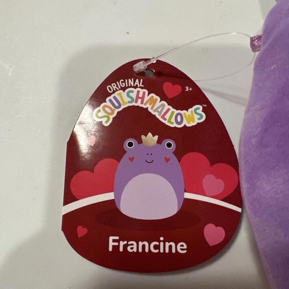 Squishmallows Francine the Purple Frog 5" Plush Valentines NWT - Picture 3 of 3